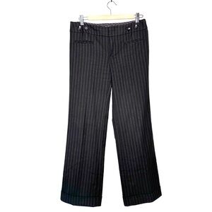 Anthropologie Cartonnier Black Striped Wide Leg Pants Size 6